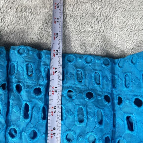 New Anthropologie Somerset Maxi Dress Blue Eyelet - Picture 5 of 13